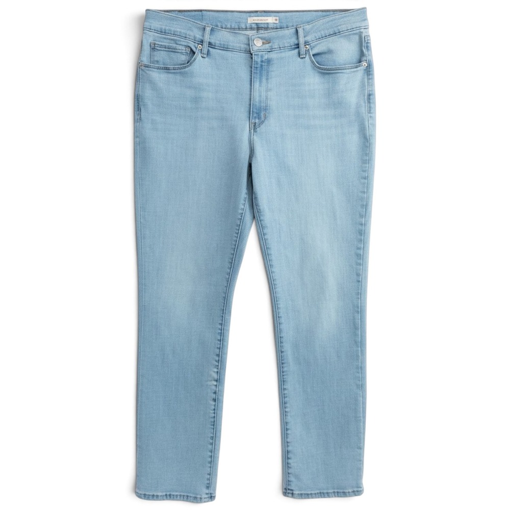 Levi's Classic Straight Jeans Women 18 Light Wash Denim Casual Normcore Blue
